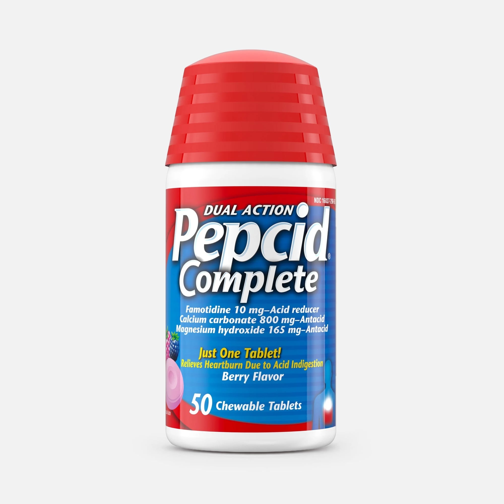 PEPCID COMPLETE Chewable Tablets, Berry, 50 ct.