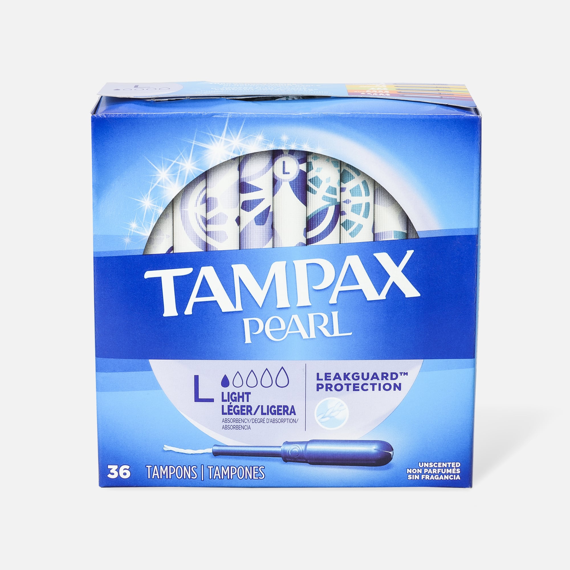 Happening Inhalere Mængde penge Tampax Pearl Tampons with BPA-Free Plastic Applicator and LeakGuard Braid,  Unscented