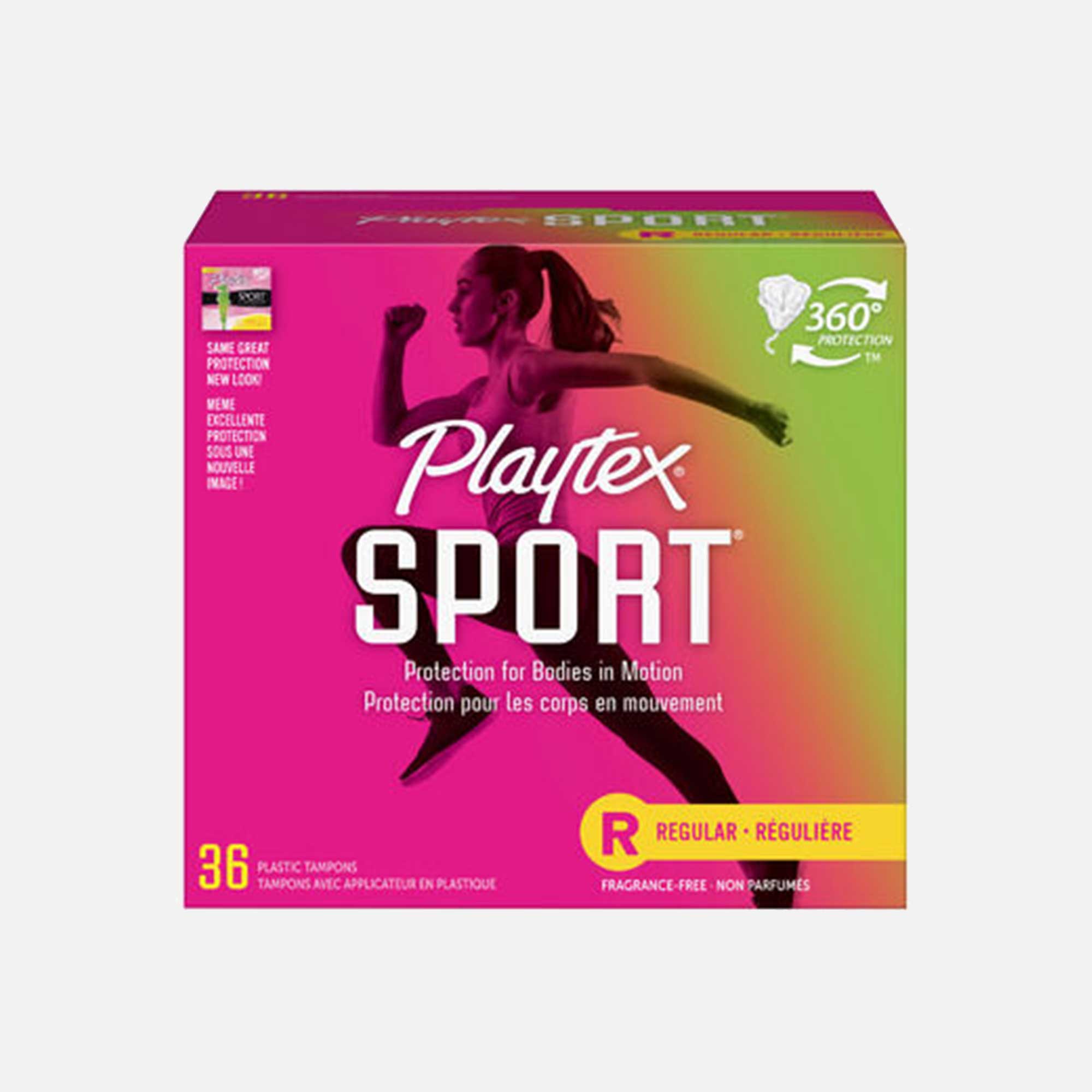 HSA Eligible  Playtex Sport Regular Tampons, Unscented, 36 ct.