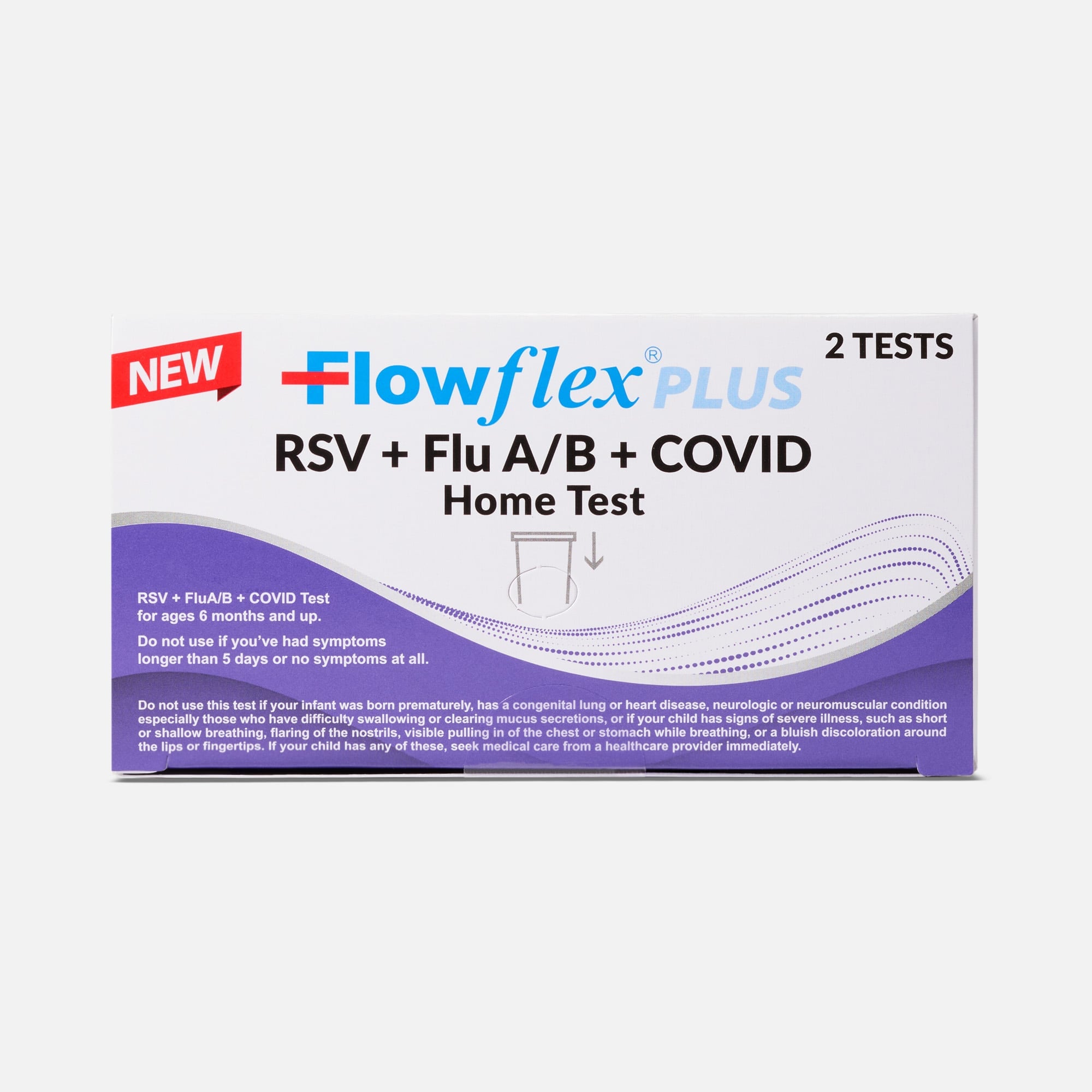 Flowflex Plus RSV + Flu A/B + COVID Home Test, 2 ct.