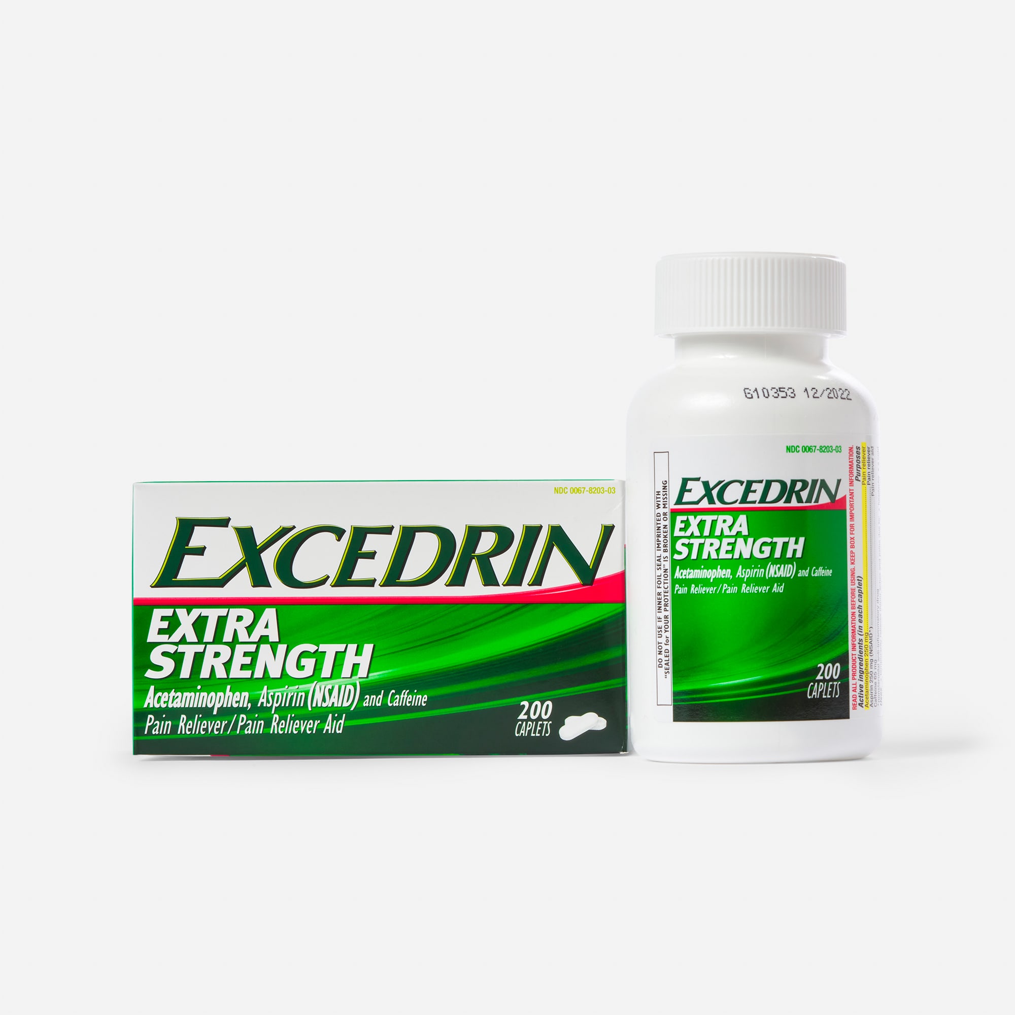  Excedrin Extra Strength Caplets for Headache Pain Relief, 24  Count : Health & Household