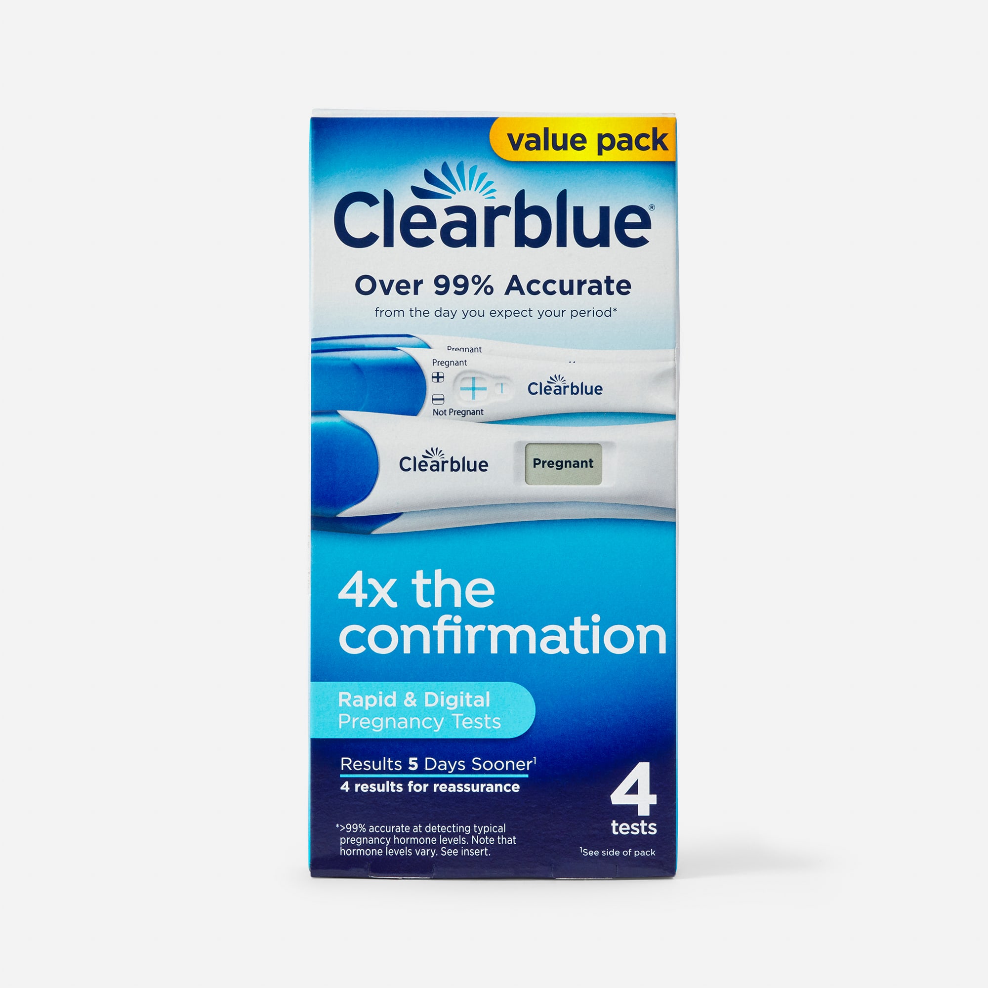 HSA Eligible  Clearblue Combo Pregnancy Test, 4 ct.