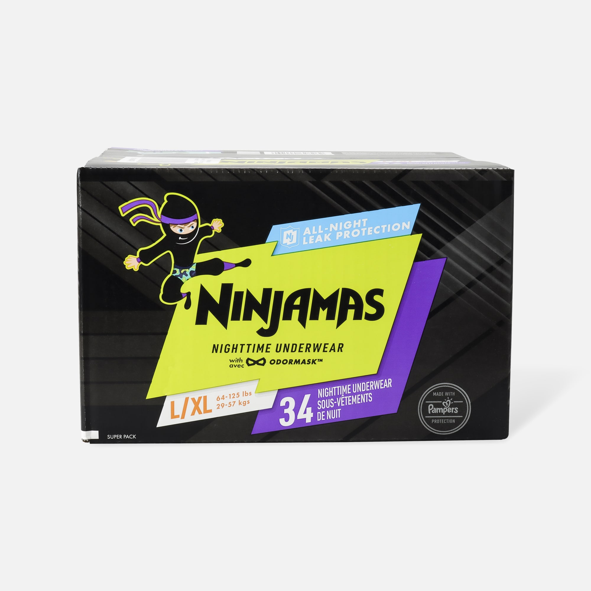HSA Eligible  Ninjamas Nighttime Bedwetting Underwear Boy Size L
