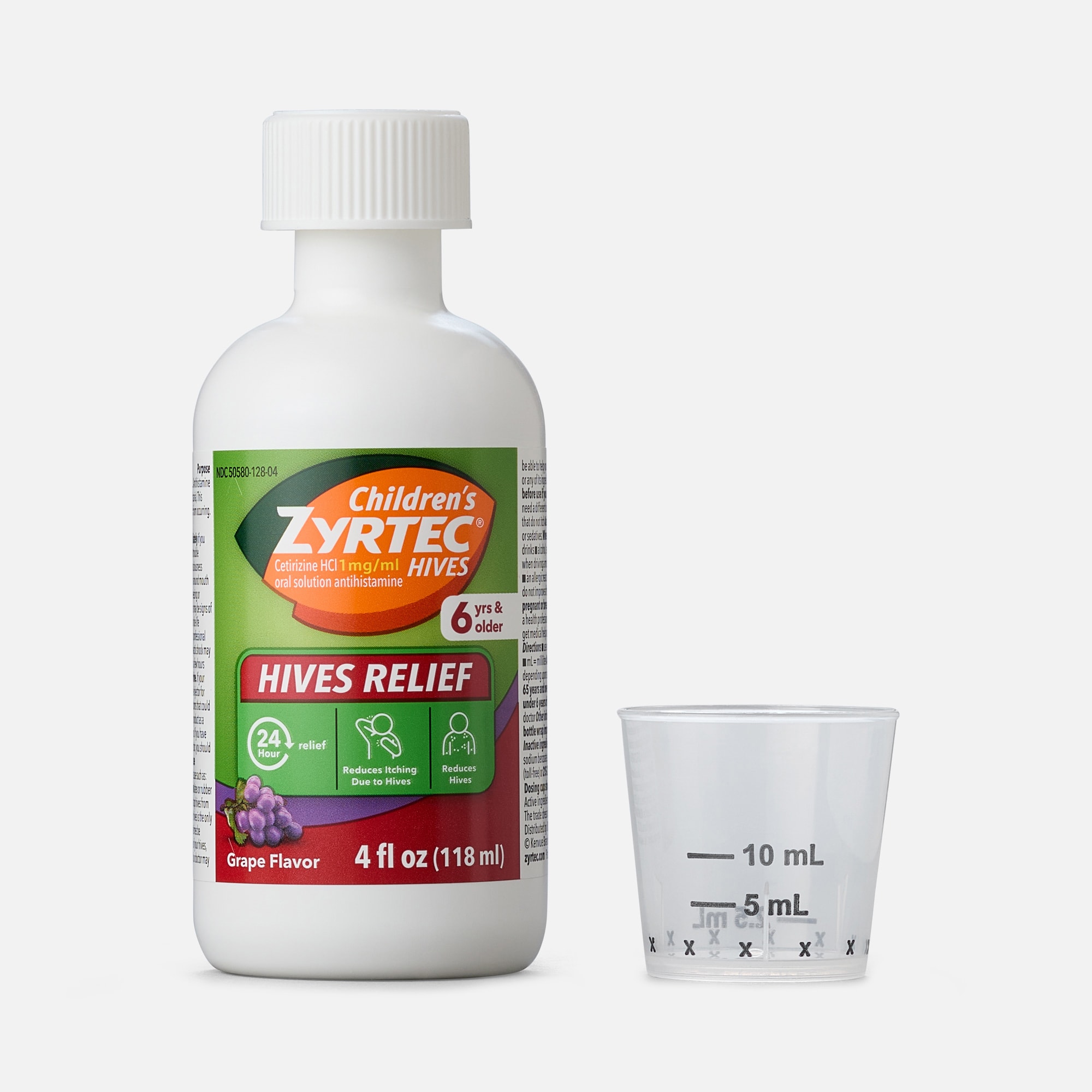 Children's Zyrtec Hives Relief Dye-Free, Sugar-Free Liquid, 4 fl