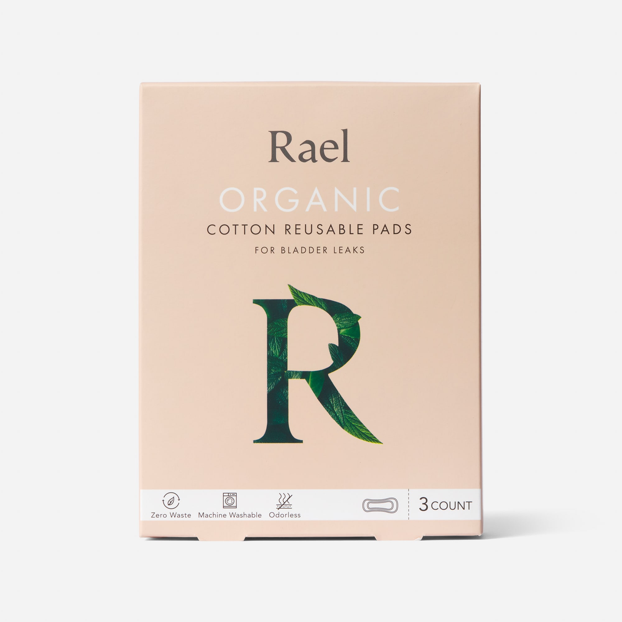 HSA Eligible  Rael Organic Cotton Reusable Pads for Bladder Leaks