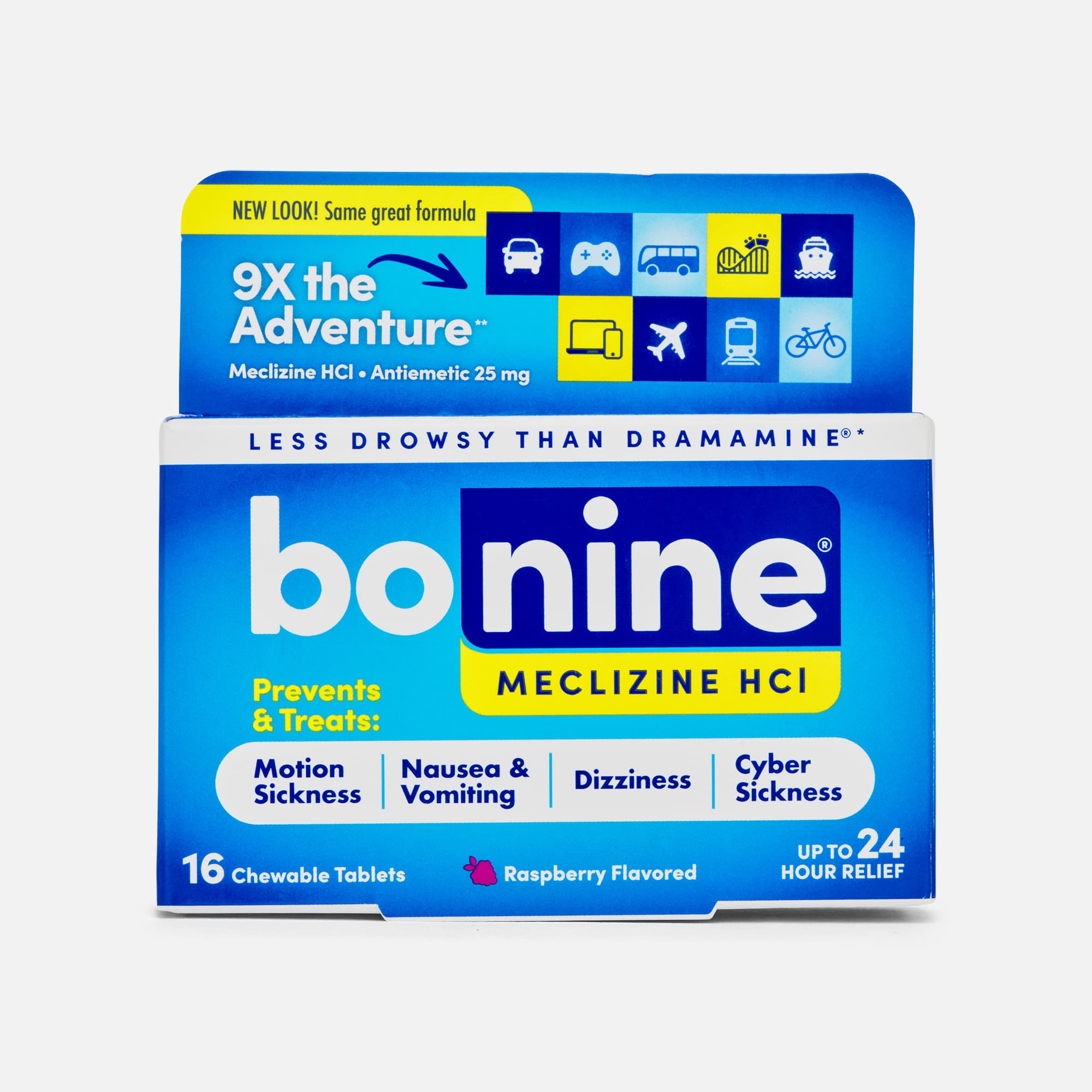 Bonine® Motion Sickness Tablets, Raspberry, 16 ct.