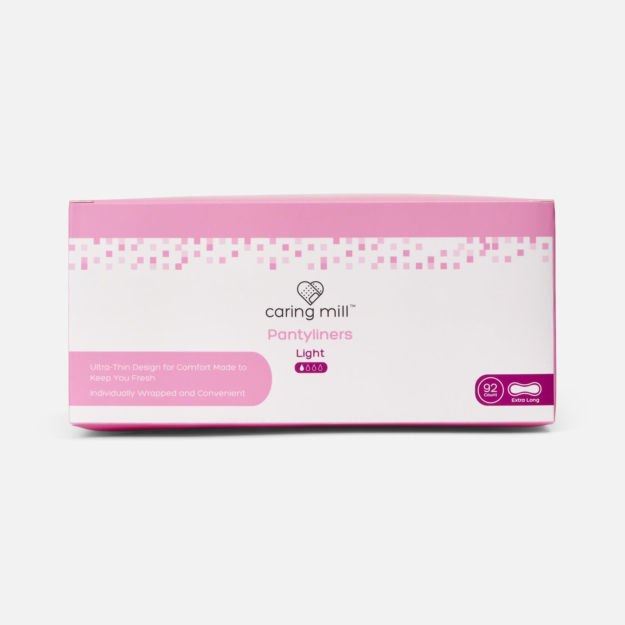 HSA Eligible  Caring Mill™ Extra Long Daily Panty Liners, 92 ct.