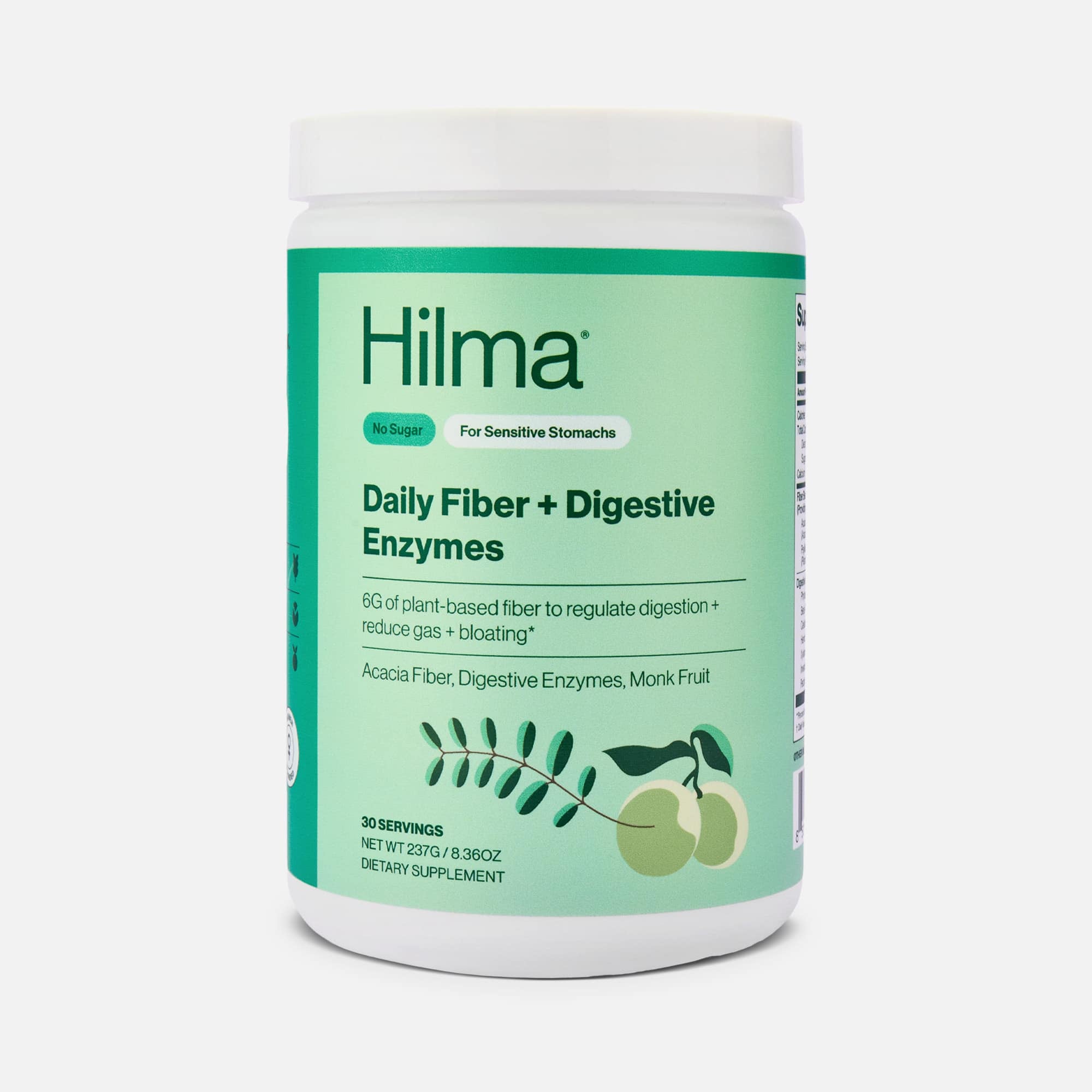 Hilma Daily Fiber Supplement + Digestive Enzymes, 8.36 oz., 30