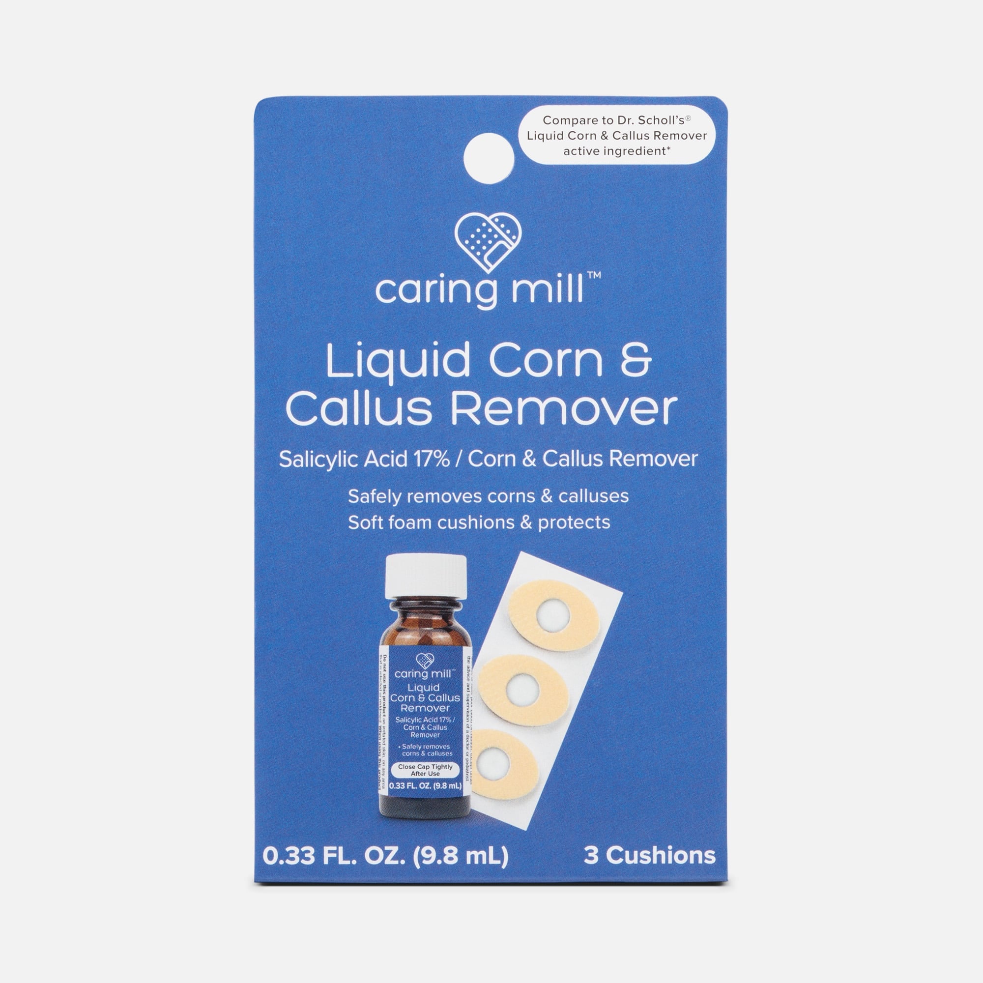 Caring Mill™ Corn & Callus Liquid and Cushion Remover Kit