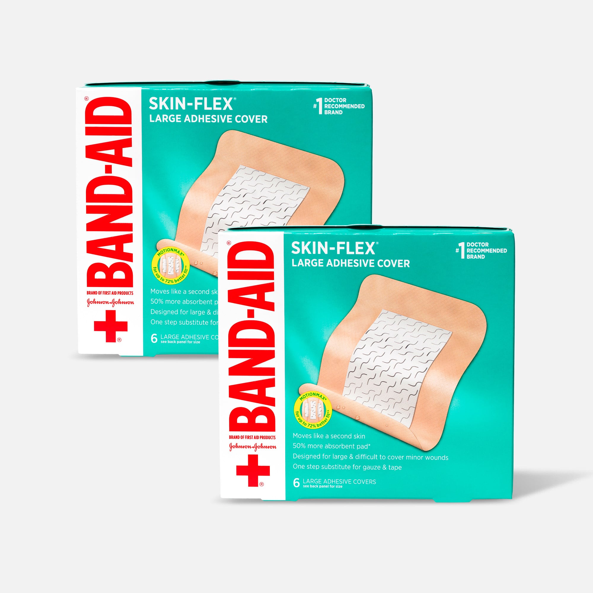 HSA Eligible  Band-Aid Skin-Flex Large Adhesive Cover Bandages, 6 ct